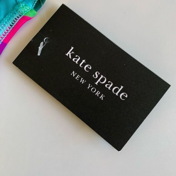 Kate Spade High Cut Bikini Bottom in Multi Color Size S - Picture 9 of 12